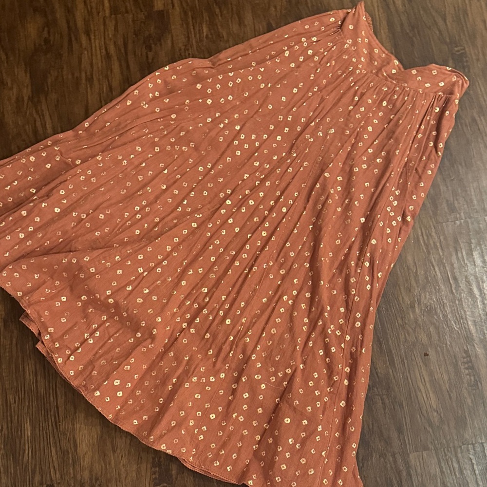 Anthropologie Terracotta Full Skirt - Picture 5 of 11